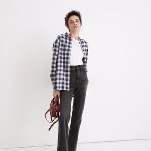 Madewell Flannel Sunday Shirt in Delgany Plaid